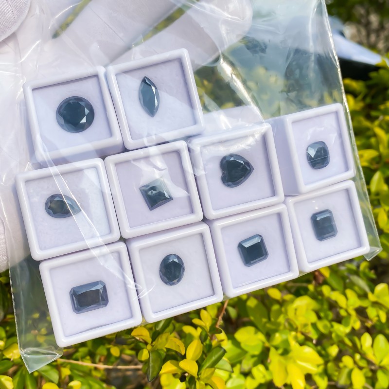 Black Color Lab Created Moissanite Diamond VVS1 0.1ct to 10ct Various Shapes GRA Cartificate Synthetic Loose Moissanite Stone for Fine Jewelry Making