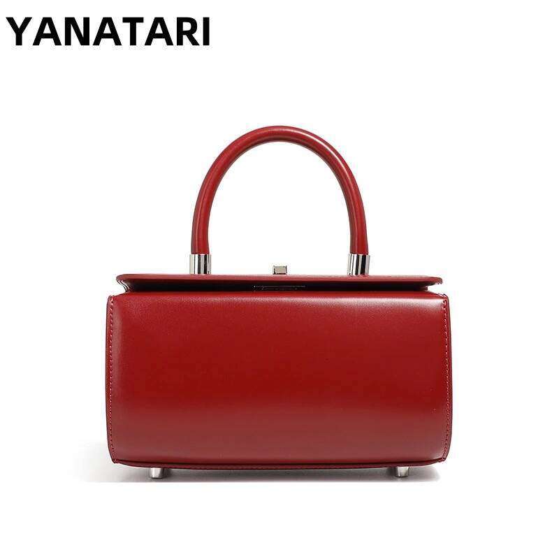 YANATARI Genuine Leather Woman Shoulder Handbags Ladies Crossbody Bags Designer Minimalism Mini Bag White