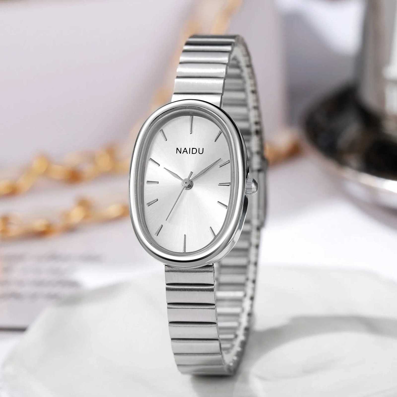 Elegant Oval Wen Quartz Luxury Brand Stainless Steel Band Dr Wrist Fashion Casual Classical Ladies Y250715
