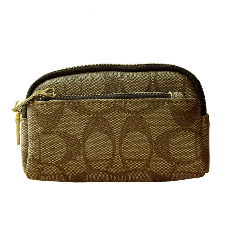 Exquisite High-End Large Capacity Coin Purse for Women with Three Zippers, Multifunctional Mini Handheld Small Wallet Clutch