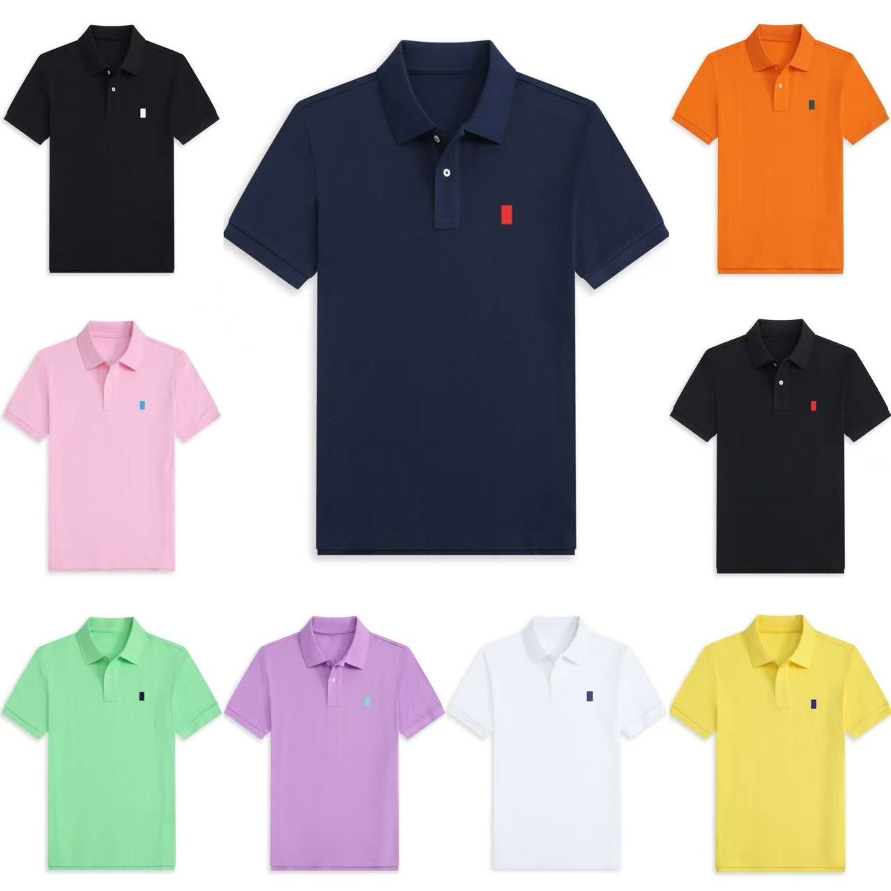 Mens Polo t shirt Brand Mens Designer polo shirt Tees Luxury lapel Tees Embroidery Womens Letter Pure Cotton T-shirts Printing Black White Summer Casual Short sleeve