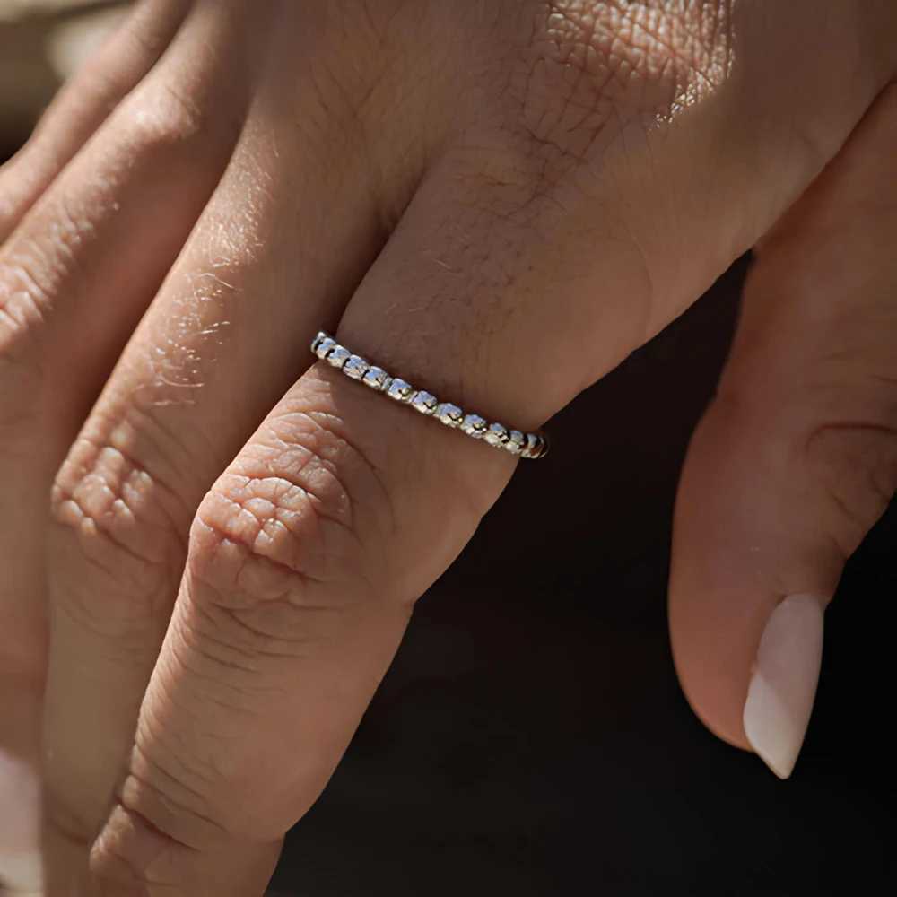 Fashion Beaded Stacking Rings High Quality Stainless Steel Men Jewelry Gift Simple Beads Water Ripple Ring For Women CSR0004 S250716