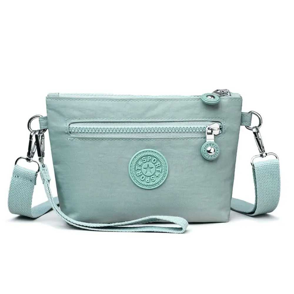 Storage Bag Nylon Zipper Crossbody Bag Solid Color Handbag Canvas Shoulder Bag Korean Style Coin Purse Small Phone Bag Women