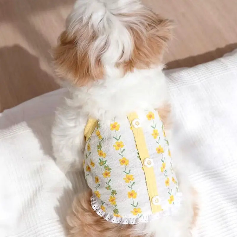 Puppy Suspenders Summer Cooling Vest for Dogs Dog Costume Cute Girls Clothes Bichon Chihuahua Pet Outfit Vests 250711
