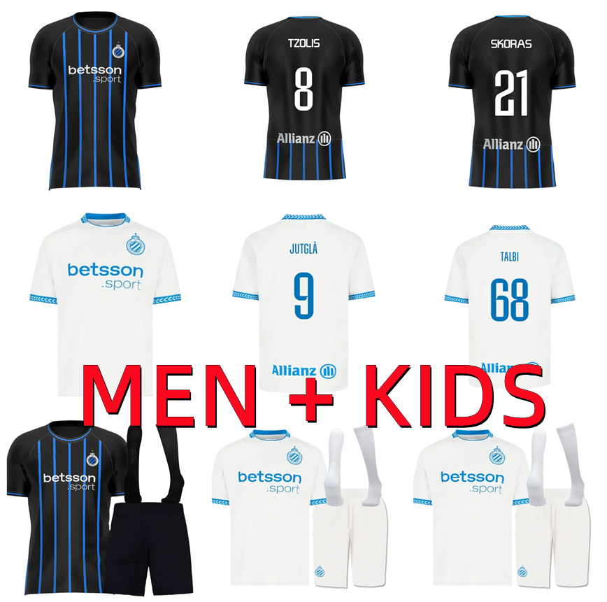 25 26 ClUb BrUGge Soccer Jerseys Kids Kit 2025 2026 Maillot Foot Home Away Football Shirt Fan Player Version JUTGLA LANG MEIJER ONYEDIKA BUCHANAN VANAKEN SKOV OLSEN