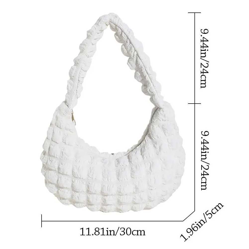 Quilted Shoulder Bags Small Cloud Handbags Pleated Bubbles Handbags Solid Color Underarm Shoulder Bags for Women Girls