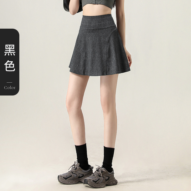 2025 Fake Two-Piece Sports Short Skirt for Women, Summer Thin Denim Breathable Anti-Exposure Fitness Badminton Yoga Half Pants
