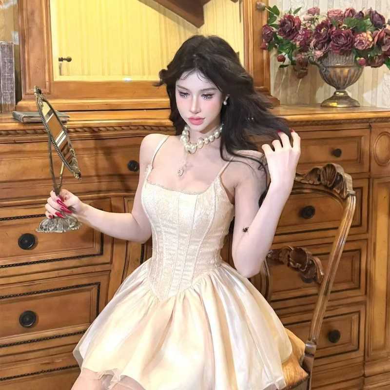 Summer Woman Lolita Sweet Y2k Mini Dress Casual Sleeveless Sexy Short Party Dress Hot Girls One Piece Dress Korean Fashion R250716