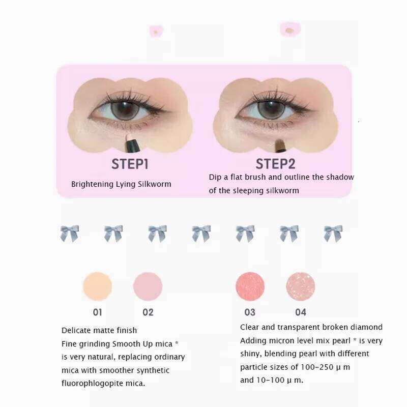 FLORTTE Double Head Horizontal Lying Silkworm Peng Shadow Pencil Matte Shimmer Eyeliner Gel Pen Highlights X250716