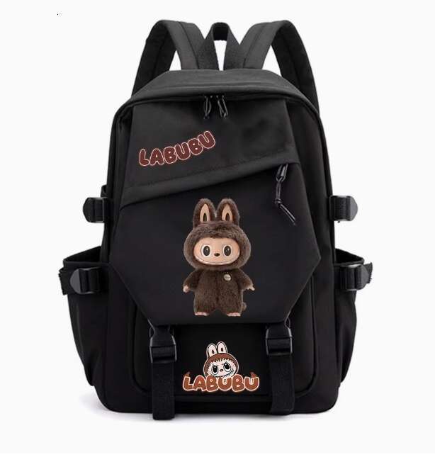 Designer Bags Labubu Double Strap Shoulder Purse fashionable, breathable Women Bag For Girls and boys PU Leather Schoolbag Cartoon Baby