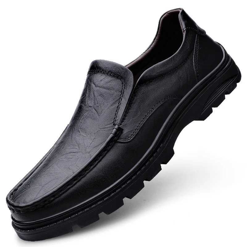 2025 New Summer Leather Shoes Soft-soled Height-increasing Commuting and Patrol Shoes High-end Handmade Leather Shoes for Men W250716