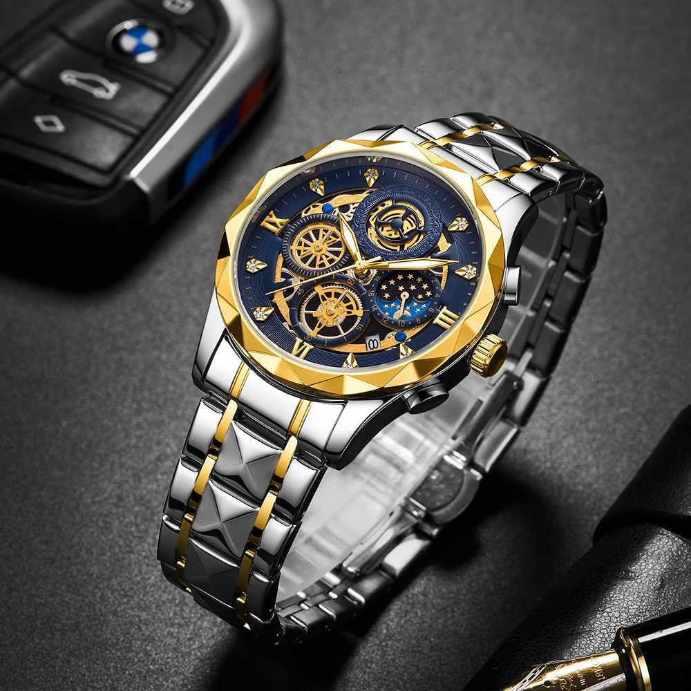 Fashion Man Wrist Waterproof Luminous Chronograph for Men Stainless Steel Mens Quartz is a watch hbre 2024 New Y250715
