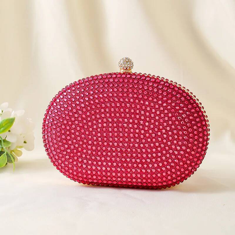 Bestselling - Fashionable Rhinestone Tote For Dresses Crystal-Embellished Party Clutch Dia Evening Bag