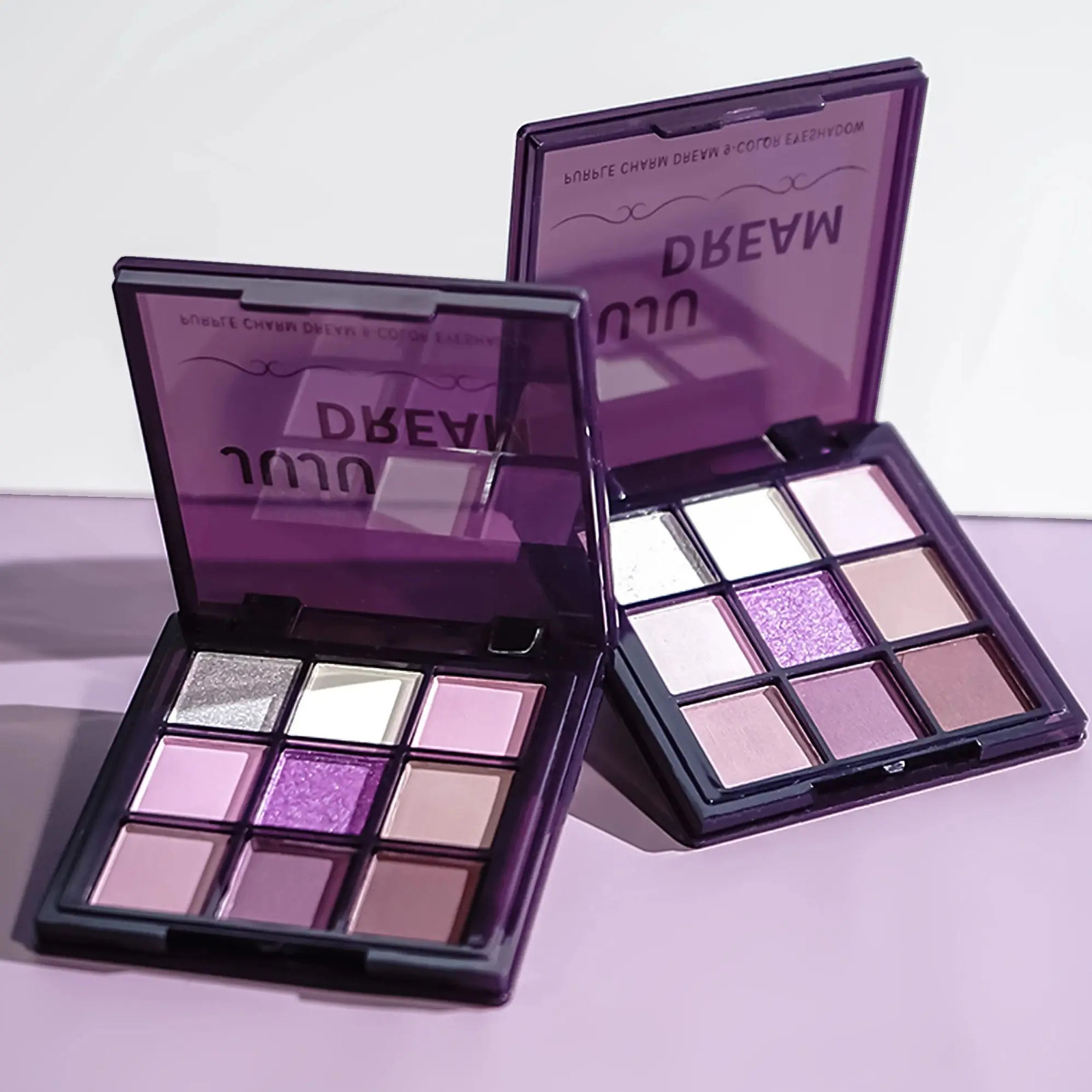 Purple Eyeshadow Palette -9 natural and shimmery finish colors for a long-lasting smoky eye makeup 250712