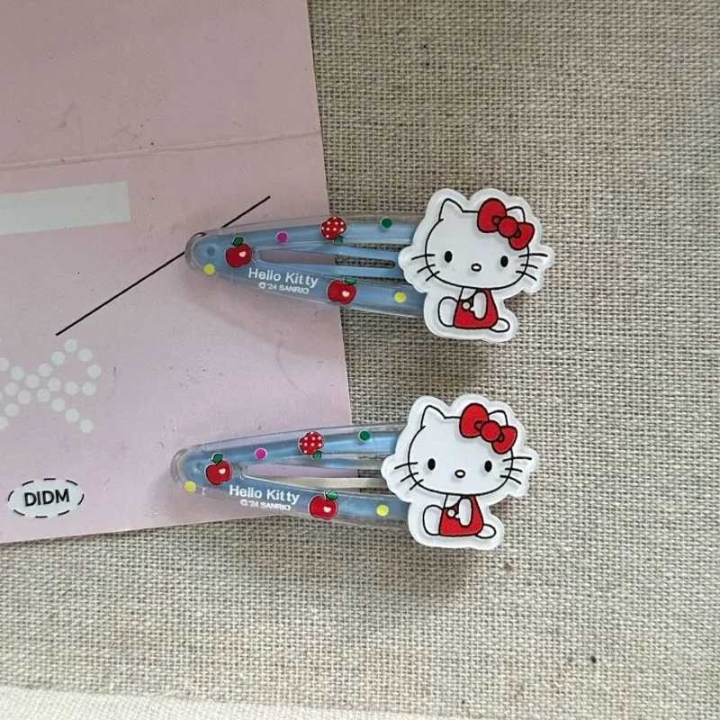 Sanrio 4pcs Cute Japanese Cartoon Sweet Kitty Cat Hair Clip Sanrio Hair Accessory Side Bangs Clip w250716