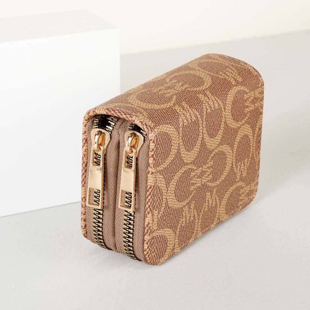 Zipper Accordion Card Holder Wallet Compact Multi-Slot Organizer Stylish Portable Coin Purse for Everyday Use