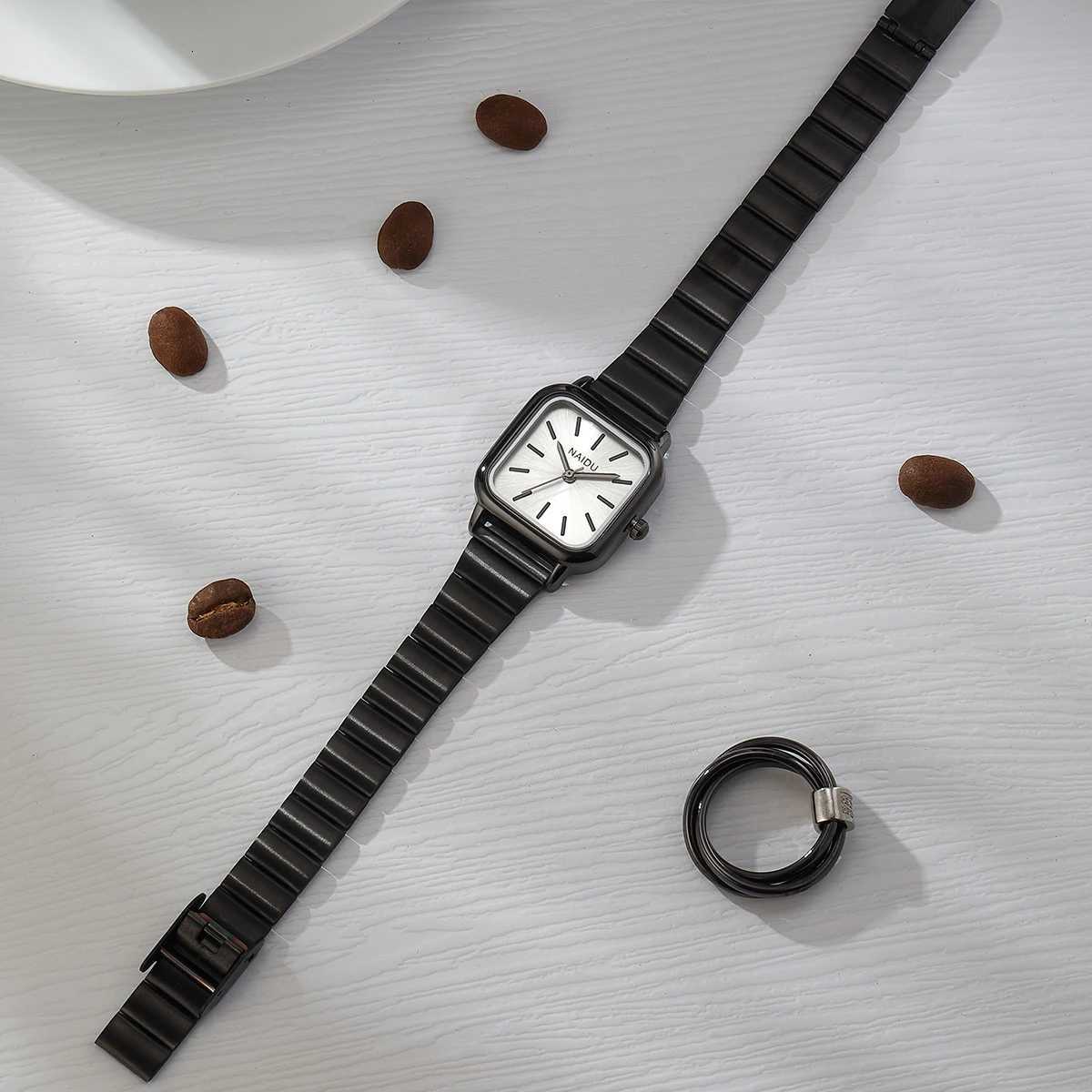 Black Casual Versatile Person Black Quartz Y250715