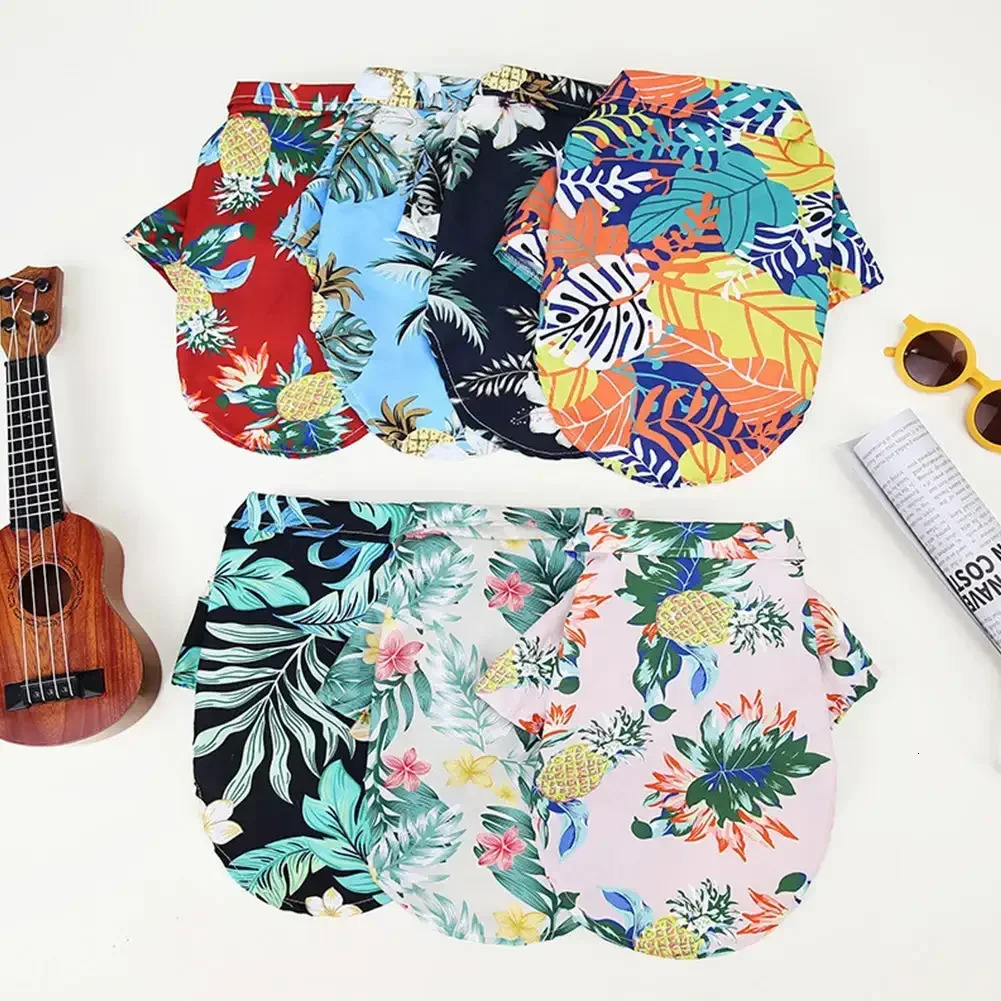 5XL5XL Hawaii Style Cute Summer Tshirts Comfortable Printed Pet Shirt For Medium Large Dog Puppy Clothes Products 250711