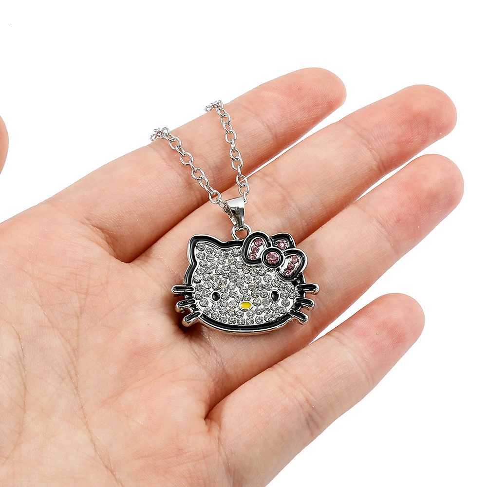 Sanrio Hello Kitty Necklace Cartoon Figure Hello Kitty Pendant Neck Chain Anime Figure Toys Accessories Gifts w250716