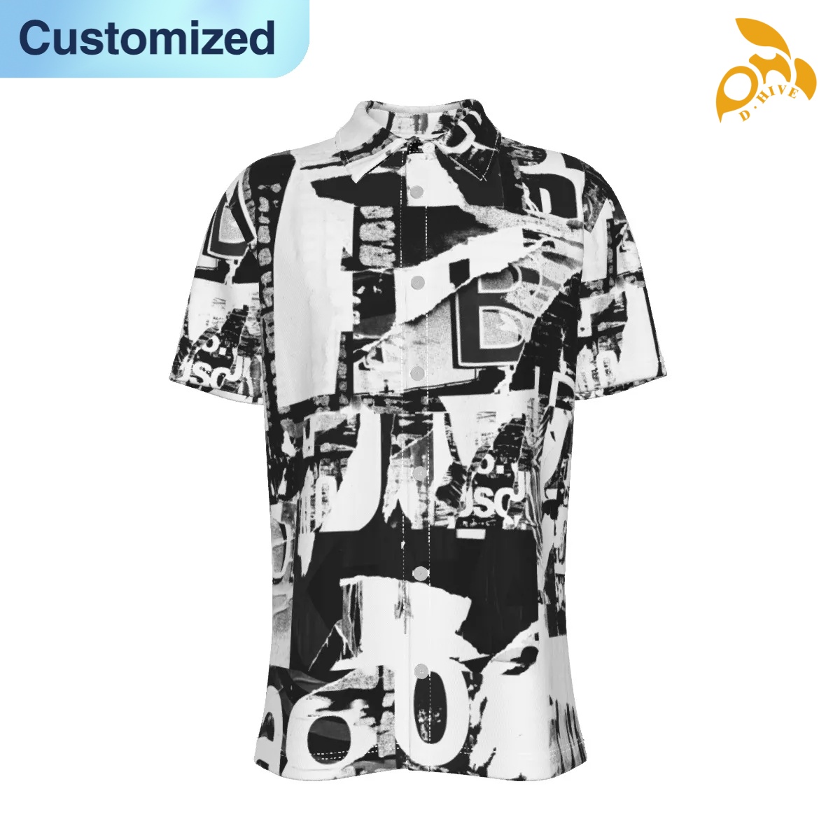 free shipping designer of customized soft full-body printed men's shirt with exquisite patterns from US