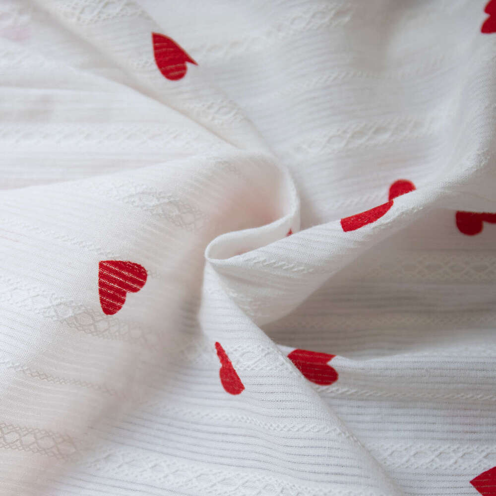 Heart Print For Women Spring Summer Patchwork Long Lantern Sleeve Pure Cotton Flared Dress B5