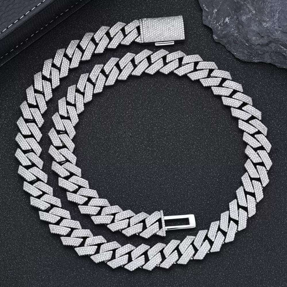 Hip Hop jewelry bracelet necklaces pass 100% diamond testCustom Gra Certified Men Iced Out Hip Hop Jewelry Sier Mossanite Moissanite Dia Cuban Link Ch