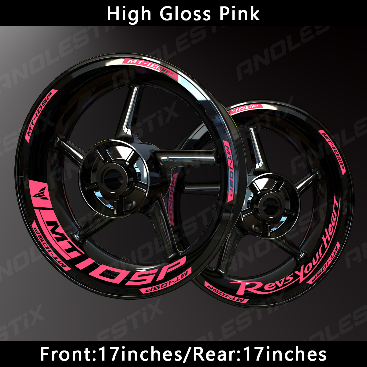 AnoleStix Reflective Motorcycle Wheel Sticker Hub Decal Rim Stripe Tape For YAMAHA MT-10 SP MT10SP