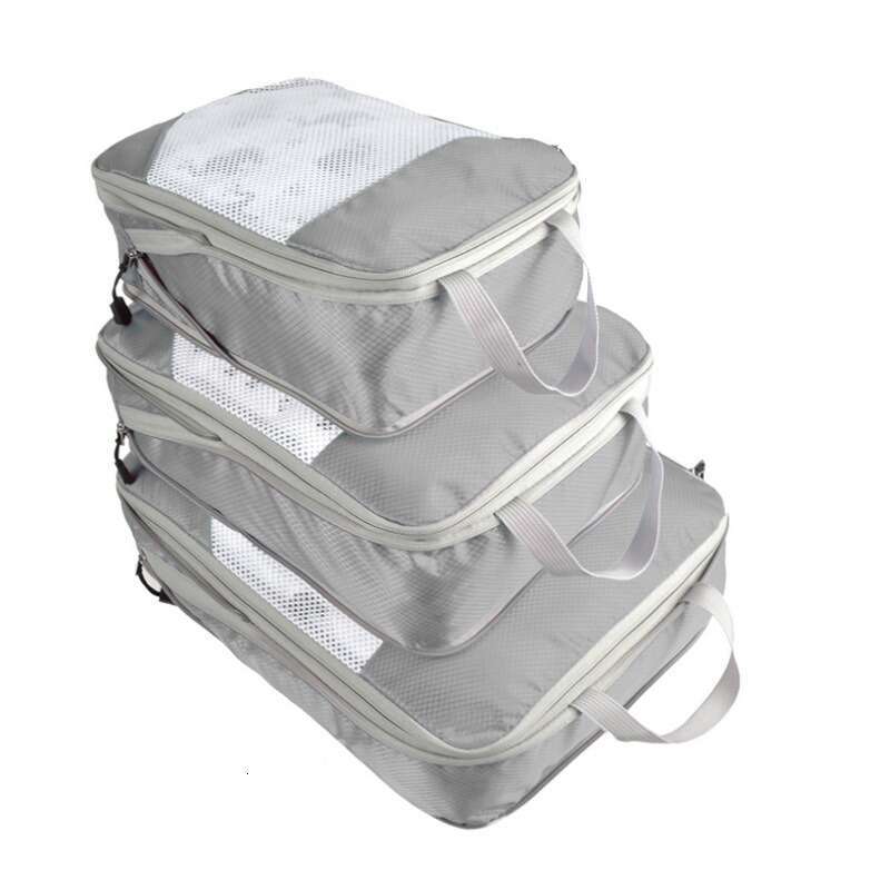 Travel Compression Three-Piece Waterproof Luggage Organizer Portable Clothes Storage Bag Set