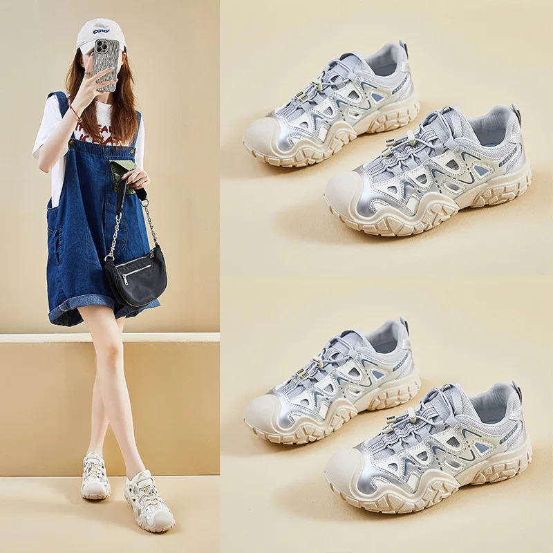 Womens Thick Soled Round Toe Low Top Skateboard Shoes with Mesh Fabric Comfortable and Breathable Low Top Casual Sports Shoes 250712
