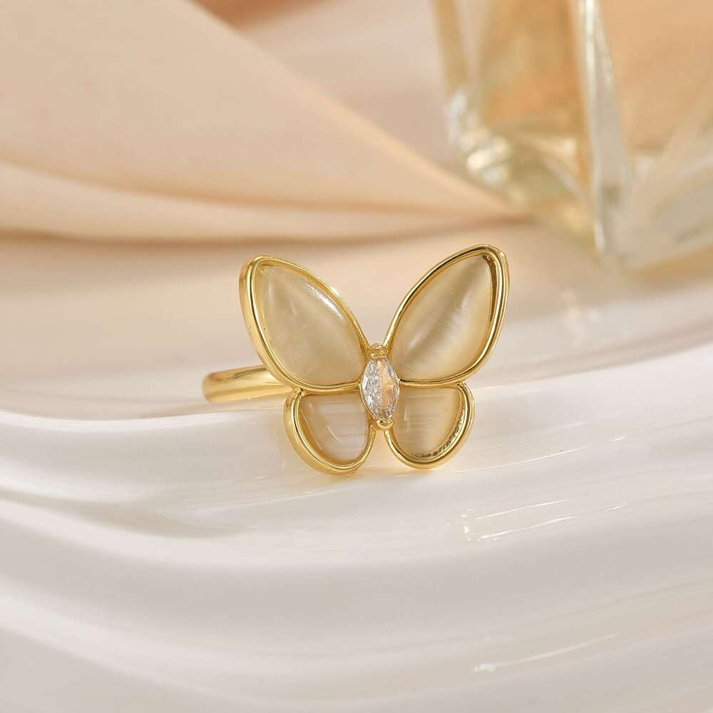 Niche Design Korean Style Personality High-End For Women Light Luxury Micro-Inlaid Zircon Open Ring Jewelry 6Ed