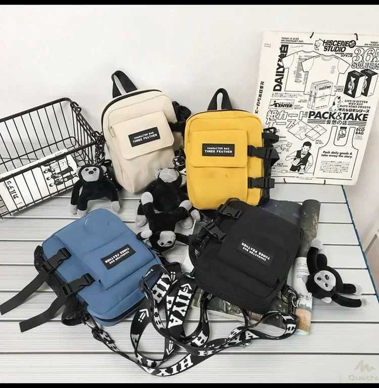Nylon Women Sling Bag Casual Mini Trend Waterproof Small Backpack Mobile Phone Mans Messenger Bag Square Bag Crossbody Bags