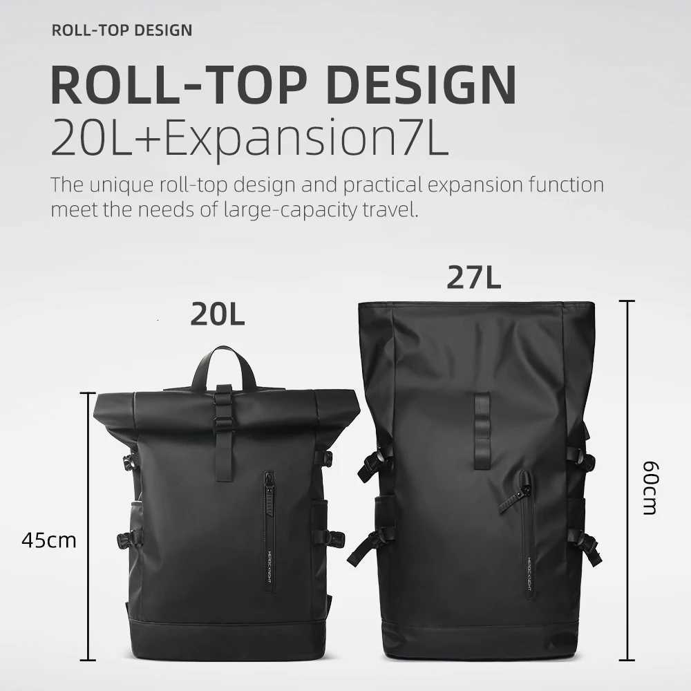 HK Expandable Travel Backpack Men Large Capacity Waterproof 15.6 Laptop Bag Hiking Rucksack Cycling Daypack Bag with USB Port S250715