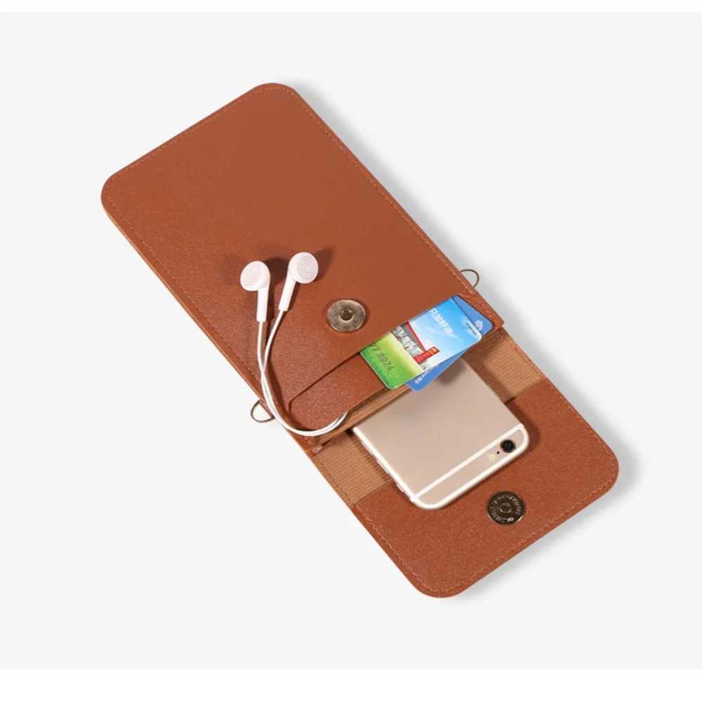 Single Shoulder Bag Crossbody Bag Messenger Bag Touch Screen Cell Phone Pocket Bag Mobile Phone Bag Card Holder Female Handbag