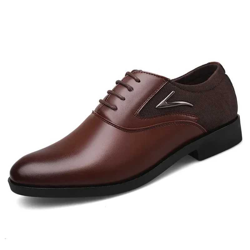 Men Casual Leather Shoes Black Leather Formal Men Oxford Shoes Men Wedding Party Office Business Shoes Large Size Y250715