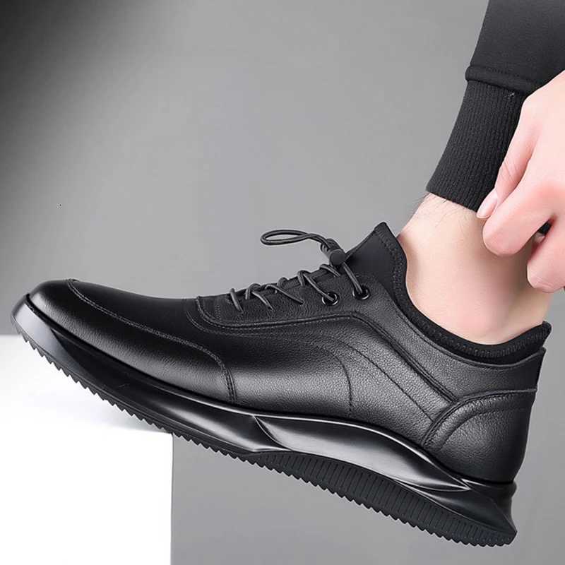 New Men Shoes Casual Sneakers Genuine Leather Shoes Mens Spring Autumn Lightweight Soft Sole Anti-Slip Daily Life Walking Shoes W250716