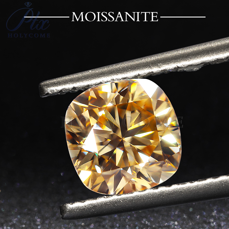 Wholesale Original Color Champagne Moissanite High Quality Brilliant Cut Various Shapes 0.1ct to 10ct VVS1 Clarity Loose Moissanite for Fashion Jewelr