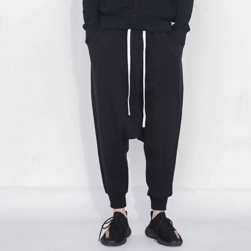 New Arrivals Hip Hop Harem Pants Men Streetwear Ribbon Joggers Men Casual Cotton Mens Sweatpants Male Trousers LBZ38 y250716