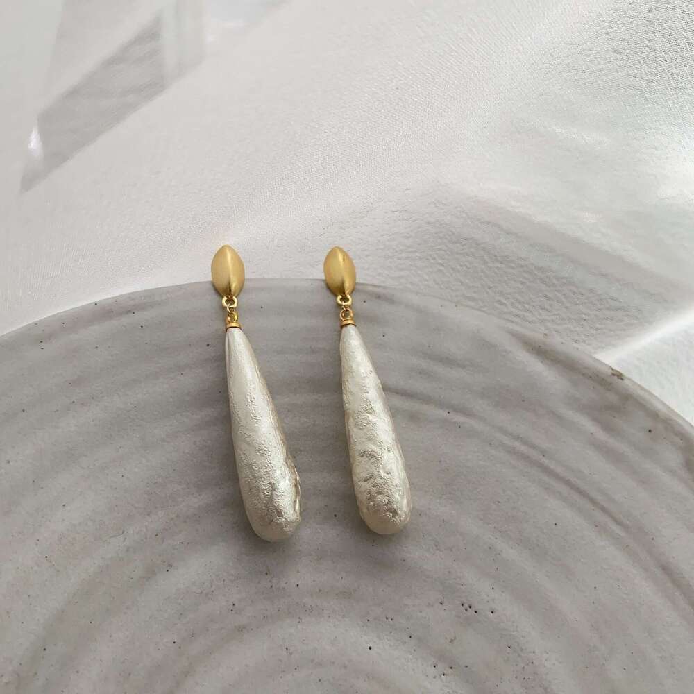 Chinese Style Elegant and Gentle New Fashion Earrings Tassel Dress Cotton Bead Long Versatile Ear Accessories