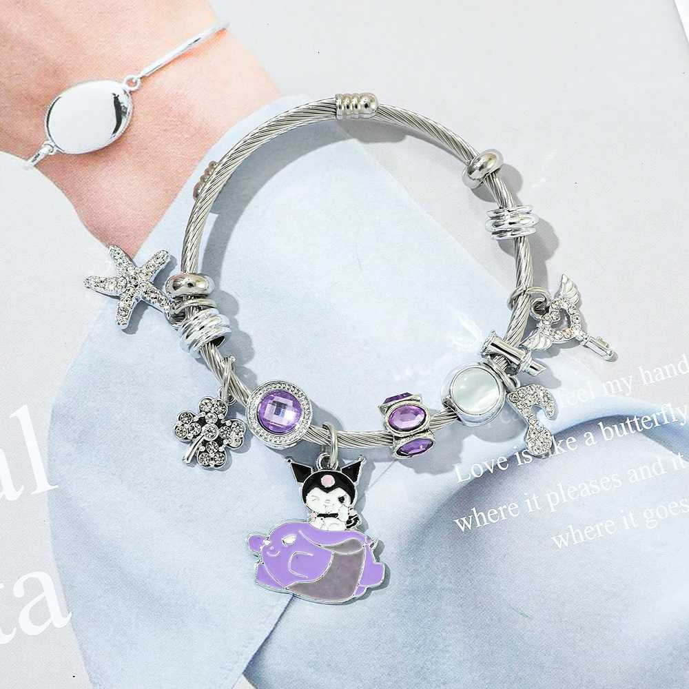 Sanrio Anime Figure Kuromi Creative Bracelet Charming Naughty Sanrio Bracelet for Friend Holiday Party Accessories Gift w250716