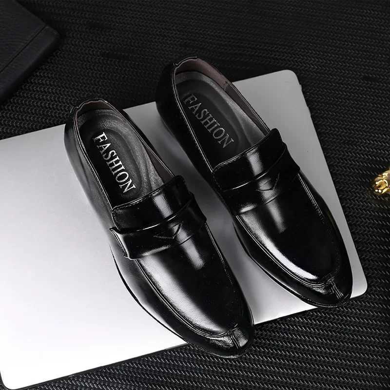 Men Leather Shoes New British Business Dress Shoes Fashion Pointed Social Shoes Casual Shoes Mens Shoes Y250715