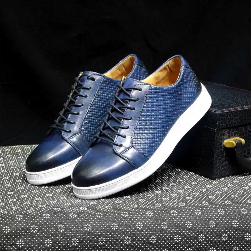 Mens Classic Derby Casual Shoes Cow Genuine Leather Lace-Up Comfortable Driving Sneakers Flat Original Style for Men W250716