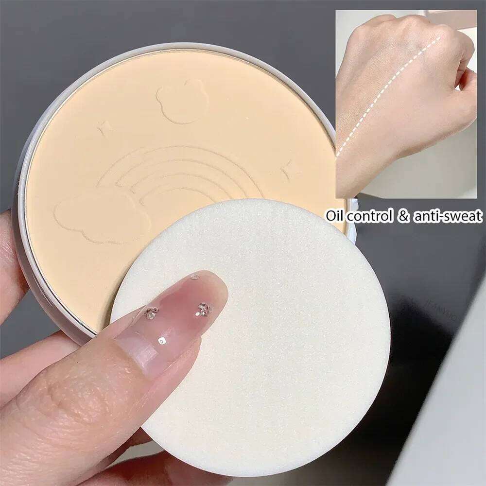 Oil Control Loose Lasting Cute Pressed Powder Waterproof Brightening Concealer Light Breathable Dual-use Face Cosmetics X250716