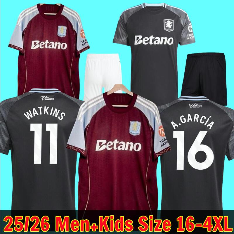 Size 16-4XL WATKINS 24 25 Astonj Villas soccer jerseys 2024 2025 home away 3rd BAILEY MCGINN Will Tyreeq Wilks football shirts 999