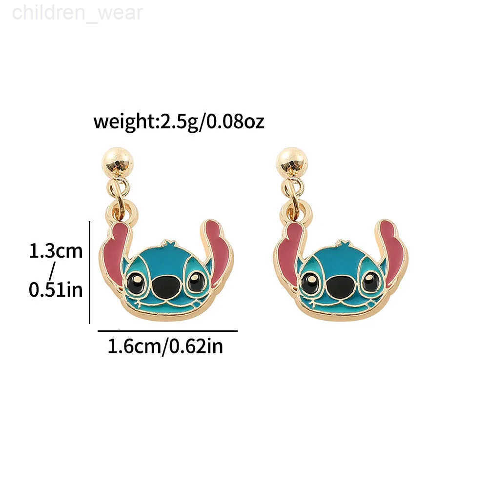 Disney 100% Authentic Disney Trend Stud Earrings Anime Jewelry Accessories Stitch Cartoon Kawaii Earring Birthday Gifts W20250716