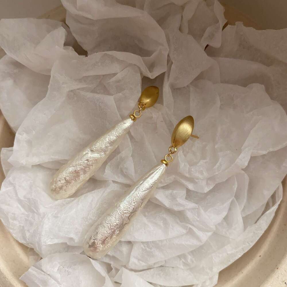 Chinese Style Elegant and Gentle New Fashion Earrings Tassel Dress Cotton Bead Long Versatile Ear Accessories