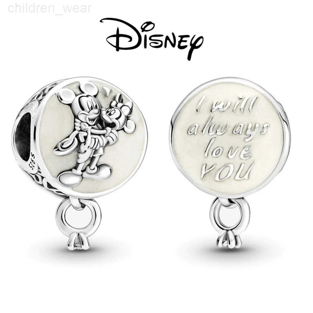 Disney Mickey Mouse 925 Silver Charms Fit Minnie Girls Original Bracelet Cartoon Stitch Style Beads Pendant Gift For Jewelry W20250716