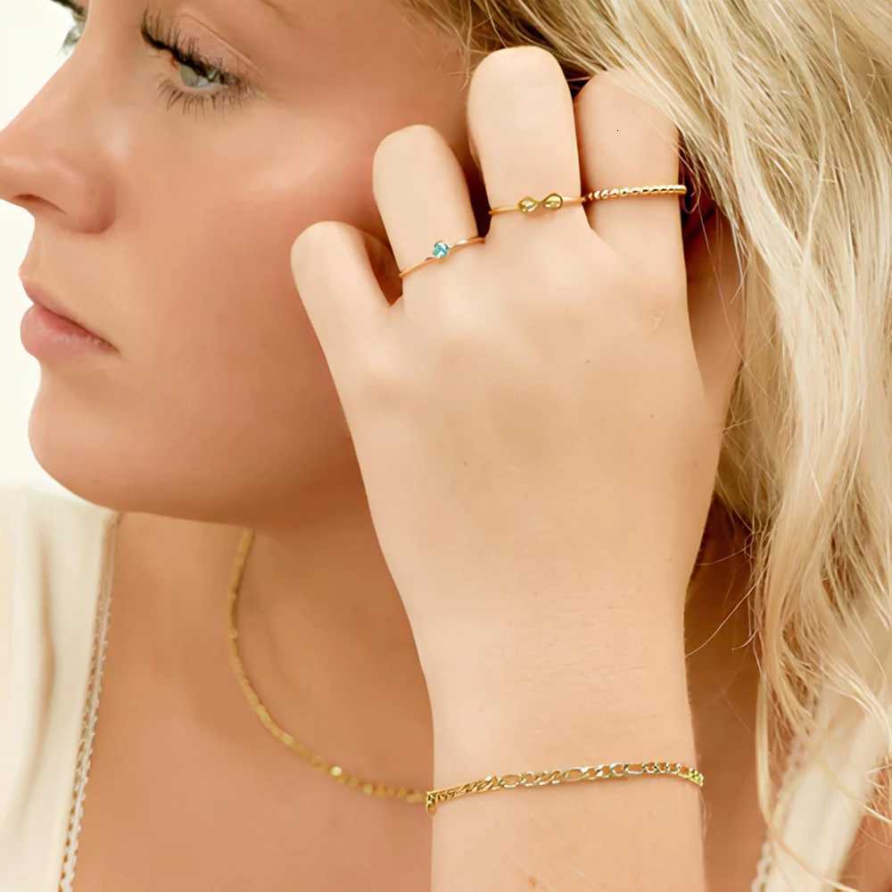 Fashion Beaded Stacking Rings High Quality Stainless Steel Men Jewelry Gift Simple Beads Water Ripple Ring For Women CSR0004 S250716