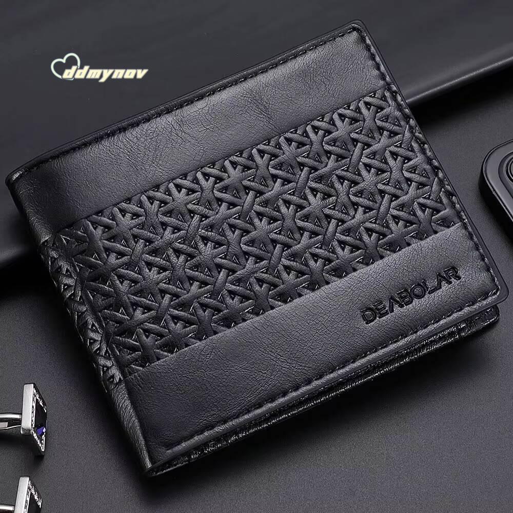 Embossed Soft PU Leather Multi-Card Credit Card Holder With Mens Short Coin Wallet ddmynov