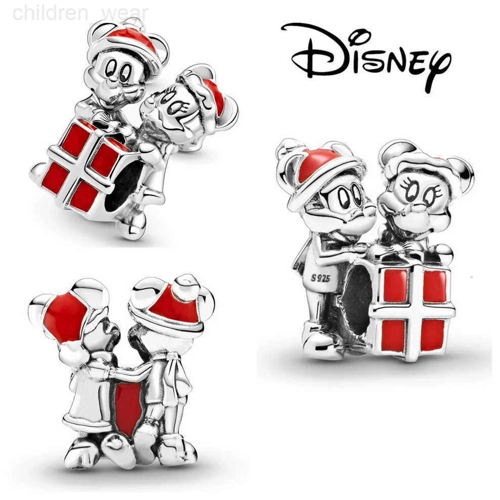 Disney Mickey Mouse 925 Silver Charms Fit Minnie Girls Original Bracelet Cartoon Stitch Style Beads Pendant Gift For Jewelry W20250716