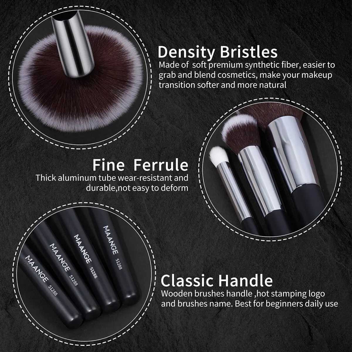 30PCS Professional Makeup Brushes Set Cosmetic Beauty Tools Foundation Eyeshadow Concealer Blending Brushes Fluffy Bristle Powder XJ2500716